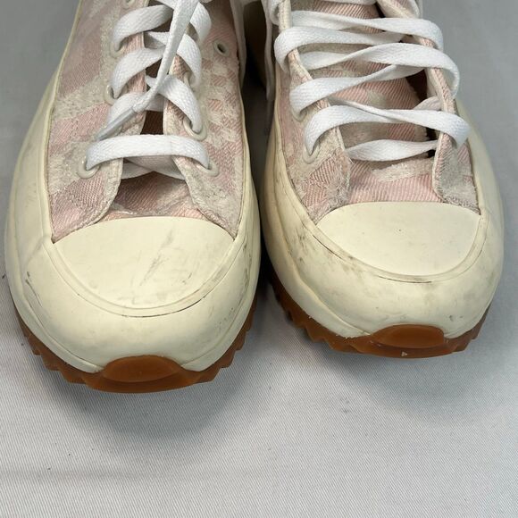 Converse Run Star Hike High Top Pink Cream Woven Women’s Size 5.5 / Men’s 8 - Picture 5 of 7